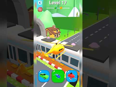 Shape Shifting Game Level 17 | Lets Transform #shorts #games