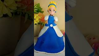 Diy Cinderella making with super clay❣️#trending#shorts#old doll makeover to beautiful Cinderella 💃