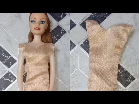 Diy Barbie long dress making