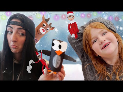 WiNTER CRAFTS with ADLEY and FAMiLY!!  How to Make fun ornaments for a Christmas Tree! Snowy & Elfy