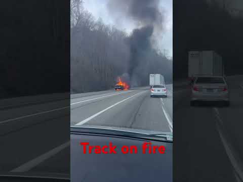 Fire on road! #fire #road #roadtrip