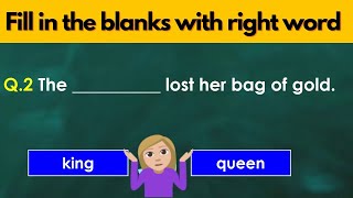 Fill in the blanks English  grammar quiz ( noun & gender ) test level: easy