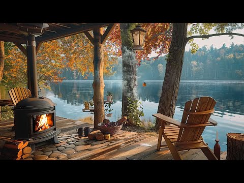 Study and Relax by the Lakeside: Peaceful Campfire and Morning Nature Ambience