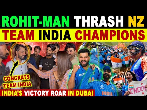 INDIA CHAMPIONS🥳| ROHIT SHARMA THRASH NEWZEALAND | TEAM INDIA WON CHAMPIONS TROPHY | LIVE 🔴 REACTION