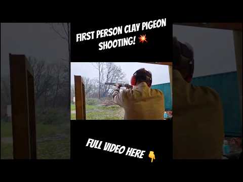 POV: Clay Pigeon SHOOTING! #shooting #claypigeonshooting #claypigeon #targetshooting #shotguns