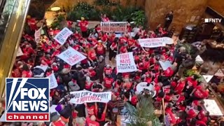 Protesters flood Trump Tower demanding release of Mahmoud Khalil