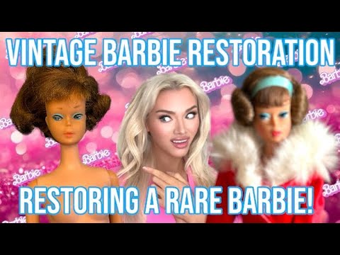 VINTAGE BARBIE RESTORATION! RESTORING A RARE VINTAGE BARBIE! SIDE PART AMERICAN GIRL BARBIE!