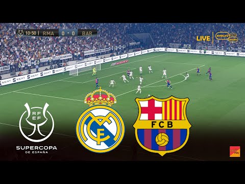 Barcelona vs Real Madrid El Clasico | Super CUP SPAIN Final 2025 | Video Simulation Game PES