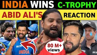 INDIA WINS CHAMPIONS TROPHY 2025🏆FINAL AGAINST NEW ZEALAND | ABID ALI FULL HAPPY PAKISTANI REACTION