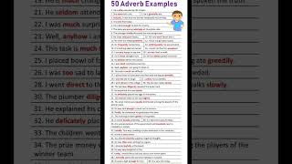 50 Adverb Examples #shorts