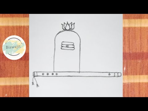 Krishna drawing with Shiva drawing | Shivling drawing step by step | step by step | Easy Drawing