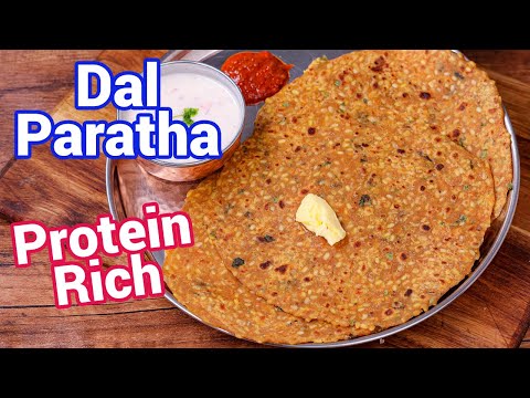 High Protein Moong Dal Paratha Recipe - Filling Protein Rich Paratha | Dal Ka Paratha - New Easy Way