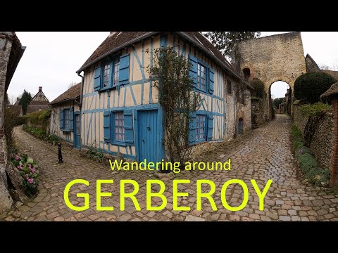 Wandering around Gerberoy Oise department, Picardy, one of most beautiful villages in France.