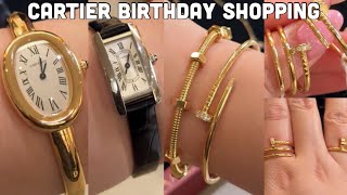 Cartier Birthday Shopping🎈❤️ Cartier Baignoire, Cartier Tank Watch, Cartier Juste Un Clou & Love