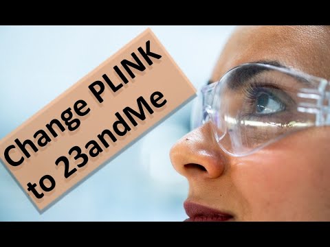 How to change PLINK files to 23andMe format