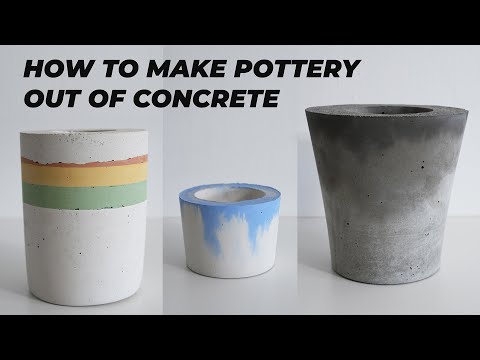 How to make Pottery out of Concrete | No special tools needed