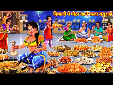 दिवाली में 1000 मिठाई खाने वाला ससुराल | Saas Bahu Kahani | Hindi Kahani | Bedtime Story | Kahani