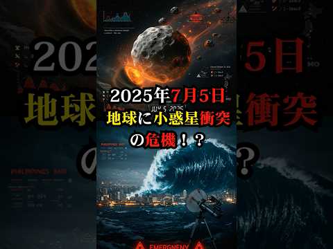 2025年7月5日、地球に小惑星衝突の危機！？【都市伝説 予言 雑学 怪談 2025年 】【予告編】