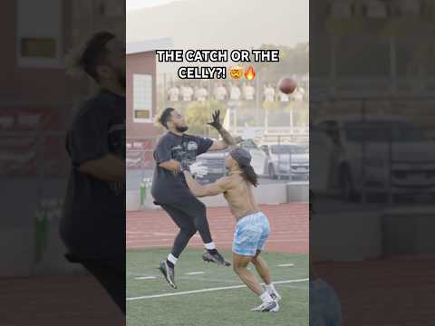 BETTER CATCH OR CELLY?! 🤯🏈🔥 #siuuu #football #viral