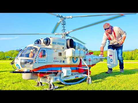 MUST SEE!! GIGANTIC RC KAMOV KA-32 RUSSIAN TRANSPORT SCALE MODEL HELICOPTER FLIGHT DEMONSTRATION