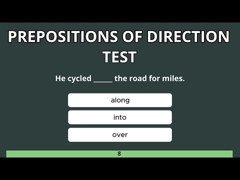 Prepositions of Direction Test - Can You Score 100% on This Tricky Direction Words Test?