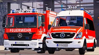 Emergency Call 112 - Bottrop New Skins V3.0 Firefighter and Ambulance Responding! 4K