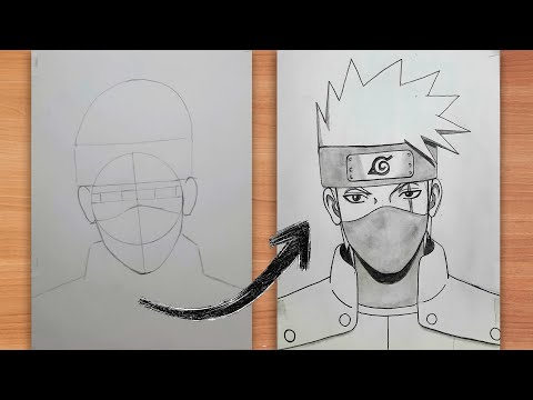 How to draw Kakashi step by step | Easy Kakashi drawing for beginners