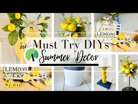 DIY Summer Decor Dollar Tree | Lemon DIY Decor | Must Try DIY | Dollar tree DIY 2022