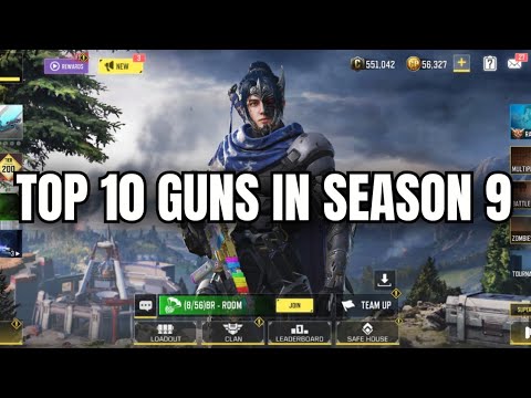 TOP 10 GUNS/LOADOUTS IN CODM SEASON 9