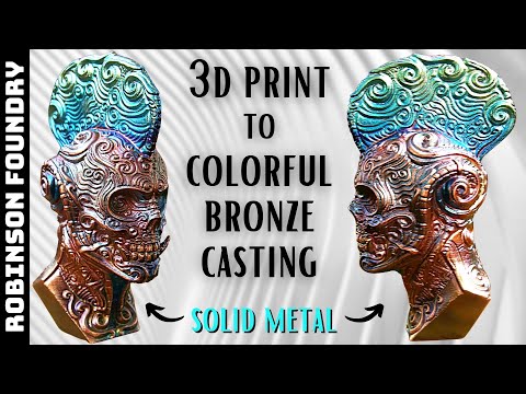 How to turn a 3D PRINT into BRONZE │ Lost PLA Metal Casting │ ASMR