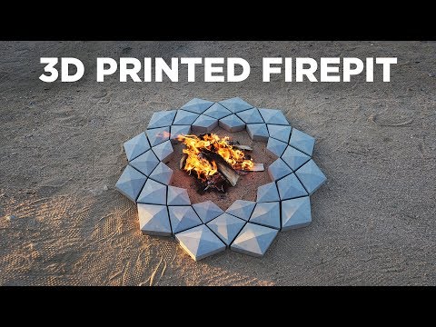 3D Printed Concrete Firepit