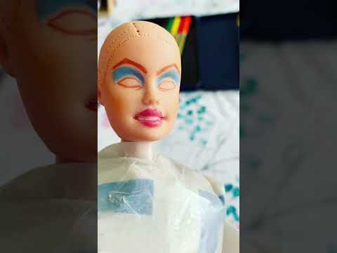 Denali First Doll Repaint #doll #transformation #dollhair #denali #reroot #repaint #dollrepaint