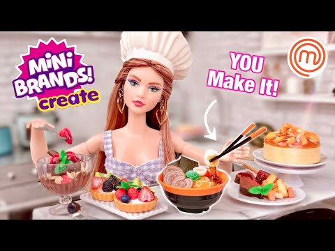 Mini Brands CREATE (MasterChef) Are They Barbie Doll Sized? ZURU 10 Capsule Unboxing