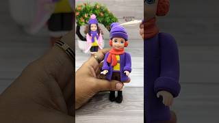 Winter Vibes❄️🌨️☃️ Teen Boy Winter Dress-up Making With Super Clay 🥰💕💃Old Doll Makeover #clayart