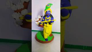 Diy clay Krishna ji making  🙏🏻 Jai shree Krishna🦚 Krishna ji making #shorts #short