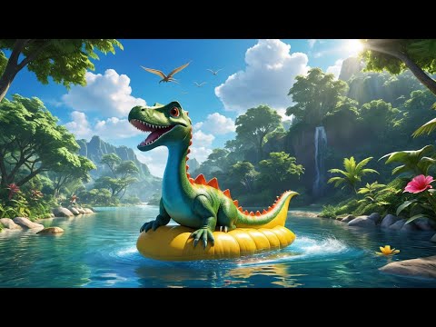 Row Row Your Dinosaur Rhyme Song | Popular Nursery Rhyme | Educational Kids Songs