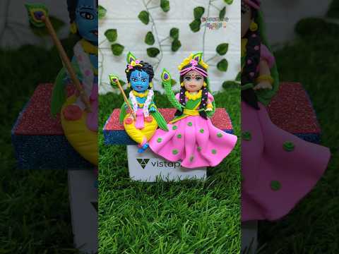 Little Radha Krishna Idol Making With Super Clay🙏🙏🕉️ Radha Krishna Jhula🙏🙏🙏Woh Kisna Hai🎵🎶🎼