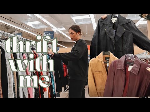 Come thrift with me! +Thrift Haul! I found the perfect denim trench coat!