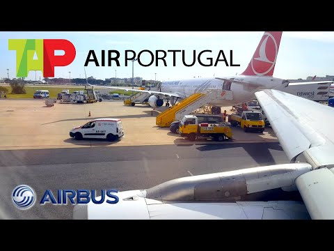 TAP Air Portugal Airbus A320 ✈ Pushback, Taxi and Takeoff from Lisbon to Paris-Orly