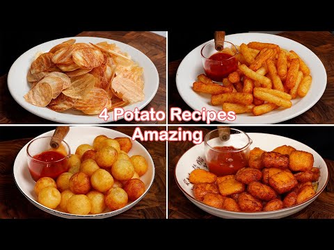 4 Amazing potato recipes | Potato Chips | Crispy French Fries | Collections Potato Snack