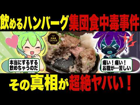 ほぼ生状態！？飲めるハンバーグ集団食中毒事件の真相【ずんだもん＆ゆっくり解説】