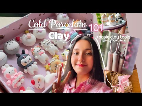 DIY Cold porcelain basics (Basic tool+All supplies I use for colouring , glazing and packaging :)