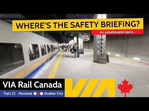 TRIP REPORT | Huge safety lapse on VIA Rail! Train 22 (LRC) from Montreal to Quebec City