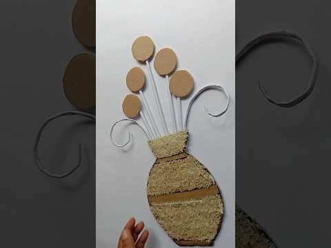 Diy Beautiful Wallhanging Craft Using Rice #shorts #wallhangingcraft #trending #wallmate #diycrafts