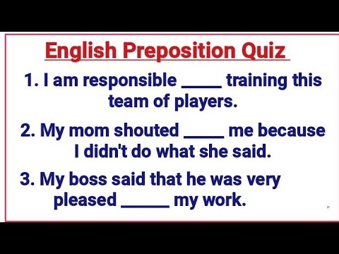 English Grammar Test ✍️ Preposition Quiz Part 2 📖📘.