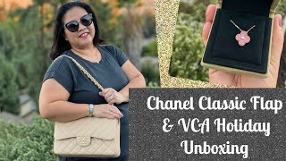 2021 Van Cleef Holiday Limited Edition Alhambra Necklace & Chanel Jumbo Classic Flap Unboxing