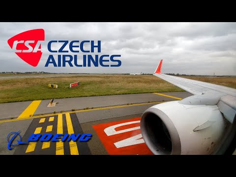 CSA Czech Airlines Boeing 737-800 ✈ Takeoff from Paris-CDG to Prague