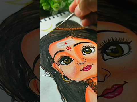 Cute Mahadev ji shivratri special drawing 🙏 🌸 || #shorts #viralvideo #theartspunit