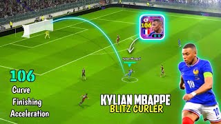 The Lightning Blitz Curler 🗿⚡ Blitz Curler Mbappe Review in eFootball 25 Mobile 🔥 PES EMPIRE •