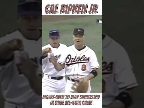 Cal Ripken Jr Moves Over to Play Shortstop in Final All-Star Game 2001 #MLB